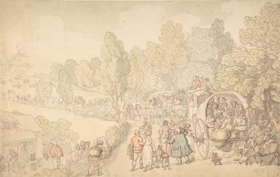 埃塞克斯的费尔洛普集市，约1816年。 作者 托马斯·罗兰森