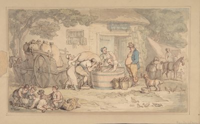 耕作场景，1780-1827。 作者 托马斯·罗兰森
