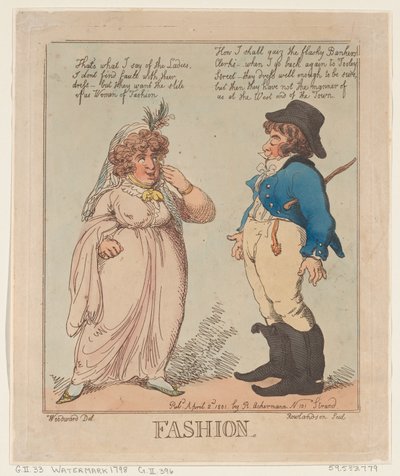 时尚，1801年4月2日。，1801年4月2日。 作者 托马斯·罗兰森