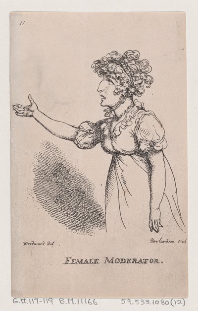 女主持人，1808.，1808.。 作者 托马斯·罗兰森