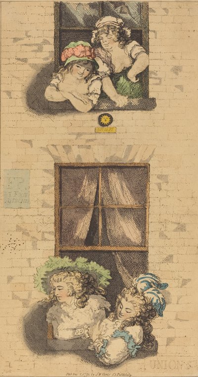 一楼和二楼，1791年出版。 作者 托马斯·罗兰森