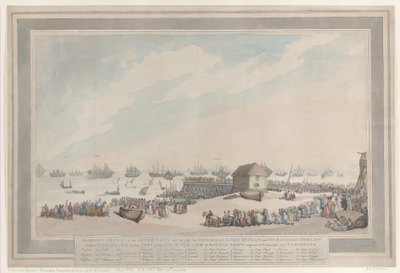 1797年10月10日，邓肯勋爵和......海军将领光荣地击败了荷兰海军，1797年10月22日。 作者 托马斯·罗兰森