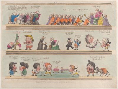 房间和大厅的怪诞边框，板块13，1799年。 作者 托马斯·罗兰森