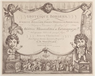 Grotesque Borders for Screens, Billiard Rooms, Dressing Rooms, &c &c, 1799-1800., 1799-1800. 作者 托马斯·罗兰森