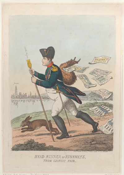 Head Runner or Runaways from the Leipzic Fair, March 2, 1814., March 2, 1814. 作者 Thomas Rowlandson
