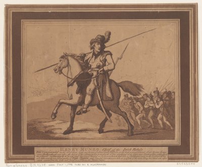 Henry Munro, Chief of the Irish Rebels, July 1, 1798., 1798年7月1日。 作者 托马斯·罗兰森
