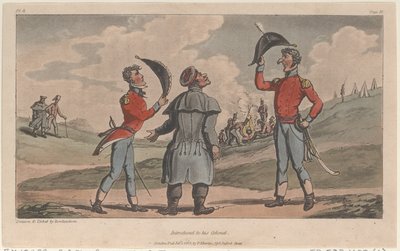 介绍给他的上校，来自《约翰尼-纽康的军事冒险》，1815年，1815年。 作者 托马斯·罗兰森