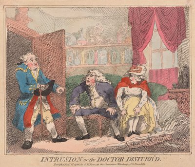 入侵或Doctor Disturbd，酒吧。 1786年（手工彩色雕刻） 作者 托马斯·罗兰森