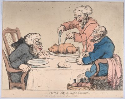 犹太人在午宴上，1794年，1794年。 作者 托马斯·罗兰森