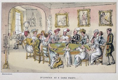 La docteur à une partie de cartes - 在““句法博士的三趟旅程：寻找风景如画的安慰和妻子”中，威廉·康姆，生病了。 罗兰森 作者 托马斯·罗兰森
