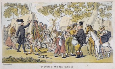 Le docteur et les Gypsies (ou Romanichels) - 在“句法博士的三趟旅程：寻找风景如画的安慰和妻子”中，威廉·康姆，生病了。 罗兰森 作者 托马斯·罗兰森