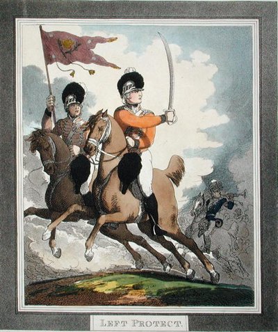 左侧保护，摘自《匈牙利和高地的阔剑》，1798年出版（水彩画） 作者 托马斯·罗兰森