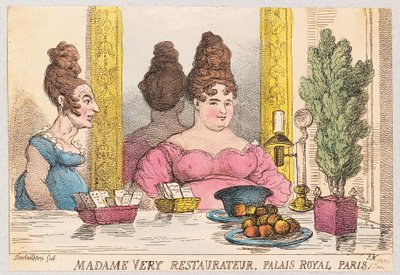 Madame Very，Restaurateur，Palais Royal，Paris，pub。 1814年（手工彩色雕刻） 作者 托马斯·罗兰森