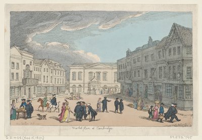 Market Place at Cambridge, November 15, 1801., November 15, 1801. 作者 托马斯·罗兰森