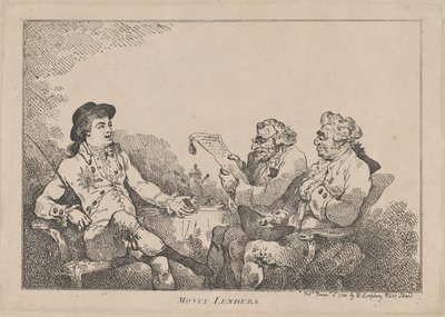 放债人，1784年11月8日。，1784年11月8日。 作者 托马斯·罗兰森