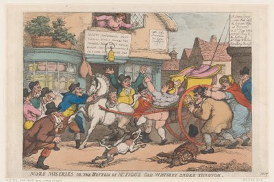 更多的悲惨事件：费格先生的老式威士忌的底部破损了，1807年，1807年。 作者 托马斯·罗兰森