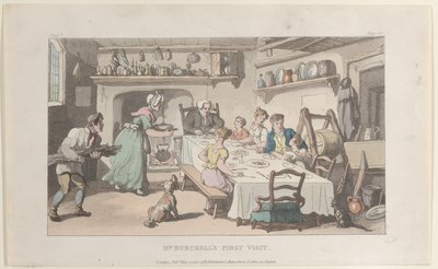 Burchell先生的第一次访问，来自Wakefield的牧师，1817年5月1日。 作者 托马斯·罗兰森