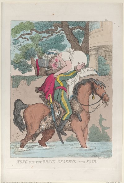 除了勇敢的人，没有人配得上公平，1813年，1813年。 作者 托马斯·罗兰森