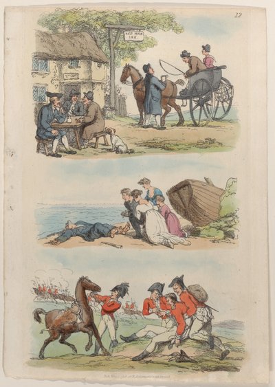 图版12，来自《微型世界》，1816年，1816年。 作者 托马斯·罗兰森