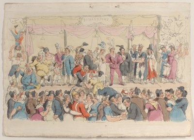 图版14：理查德森的表演，来自《微型世界》，1816年。 作者 托马斯·罗兰森