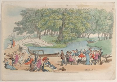 图版30：社会日》，来自《微型世界》，1816年，1816年。 作者 托马斯·罗兰森