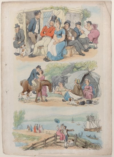 图版4：招兵买马，来自《微型世界》，1816年，1816年。 作者 托马斯·罗兰森