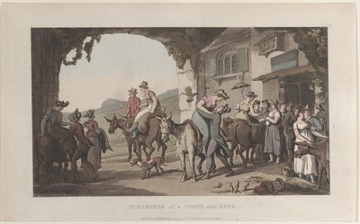 Pleasures of a Poste Aux Ânes, from Journal of Sentimental Travels in the Southern Provin..., 1821. 作者 托马斯·罗兰森