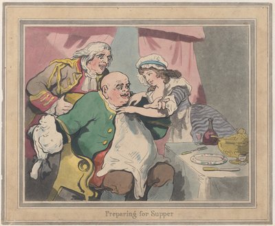 准备晚餐，1789年10月22日，1789年10月22日。 作者 托马斯·罗兰森