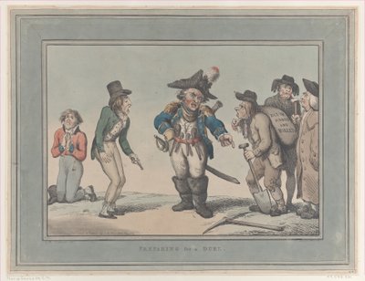 准备决斗，1795年1月12日。, 1795年1月12日。 作者 托马斯·罗兰森