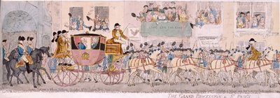 国王乔治三世和王后夏洛特前往圣保罗大教堂的队伍，伦敦，1789年 作者 托马斯·罗兰森