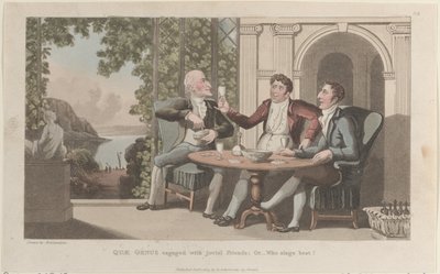 Quae Genus Engaged with Jovial Friends, Or-Who Sings Best, from The History o..., January 1, 1822. 作者 托马斯·罗兰森