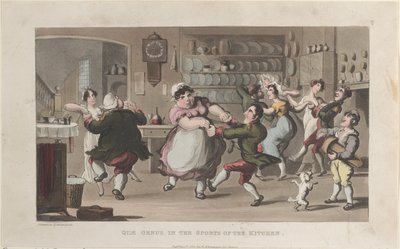 Quae Genus, in the Sports of the Kitchen, from The History of Johnny Quae Genus..., August 1, 1821. 作者 托马斯·罗兰森