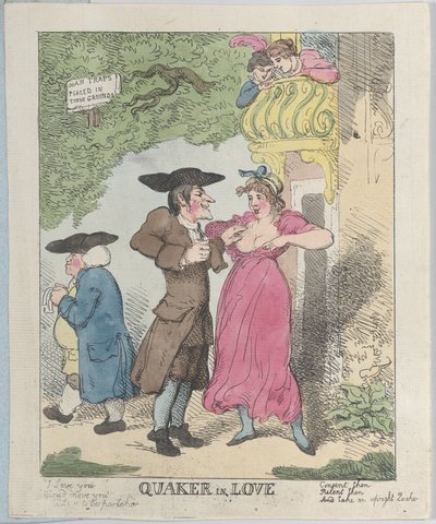 恋爱中的贵格会成员，1815 ...，1815 ... 作者 托马斯·罗兰森