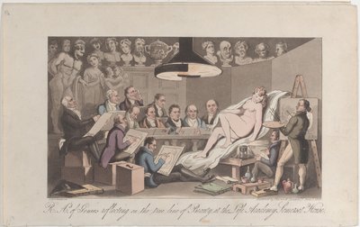 R.A. of Genius Reflecting on the True Line of Beauty, at the Life Academy Somers..., June 1, 1824. 作者 托马斯·罗兰森