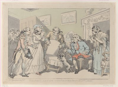 Reconciliation, or the Return from Scotland, December 17, 1785., December 17, 1785. 作者 托马斯·罗兰森