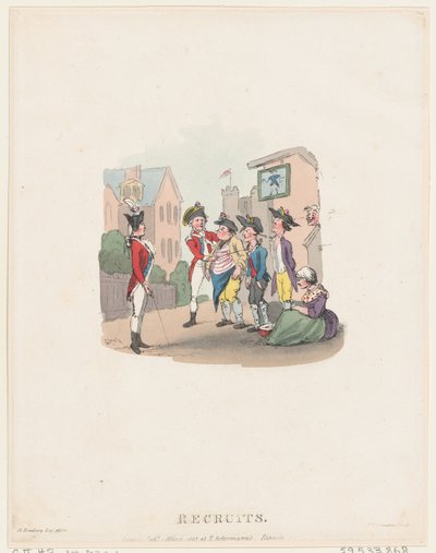 新兵，1803年3月1日。, March 1, 1803. 作者 托马斯·罗兰森