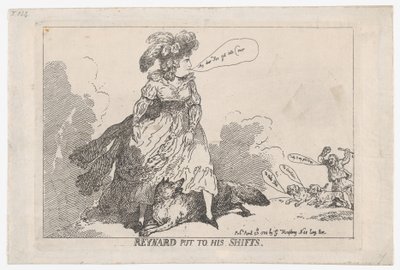 Reynard Put To His Shifts, April 23, 1784., April 23, 1784. 作者 托马斯·罗兰森