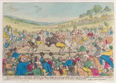 Rural Sports, A Milling Match, September 29, 1811., September 29, 1811. 作者 托马斯·罗兰森