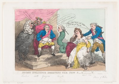 Secret Influence Directing The New P-l-t [Parliament], May 18, 1784., May 18, 1784. 作者 托马斯·罗兰森