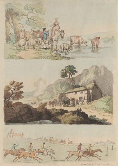 十六幅一组：人物山水轮廓 作者 托马斯·罗兰森