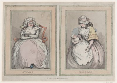 Single and Married, December 1, 1791., 1791年12月1日。 作者 托马斯·罗兰森