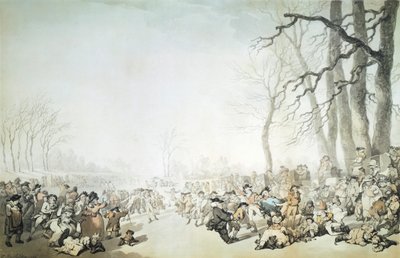 Serpentine上的滑冰者》，威斯敏斯特市，伦敦，1786年。   作者 托马斯·罗兰森