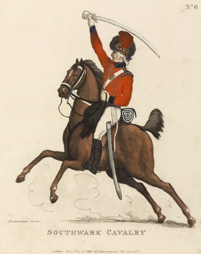 Southwark Cavalry，1799年（彩色aquatint） 作者 托马斯·罗兰森