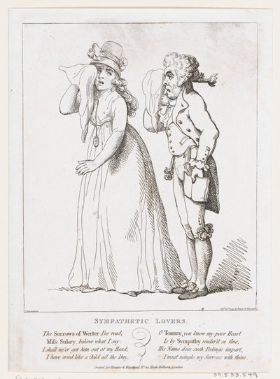 Sympathetic Lovers, February 6, 1797. ，1797年2月6日。 作者 托马斯·罗兰森