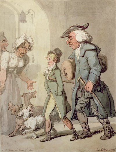 熊和熊领袖 - 通过Hotel d&39;Angleterre，1776年 作者 托马斯·罗兰森