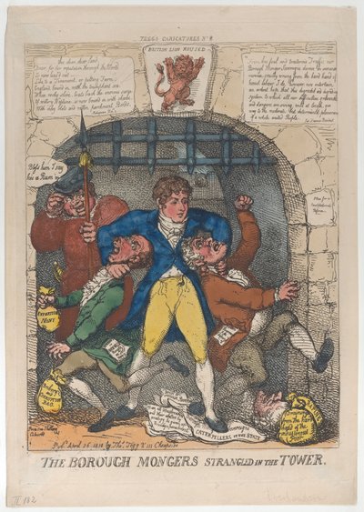 The Borough Mongers Strangled in the Tower, April 26, 1810., April 26, 1810. 作者 托马斯·罗兰森