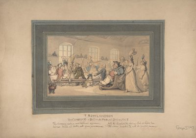 沐浴和公共早餐的舒适性，1780-1827。 作者 托马斯·罗兰森