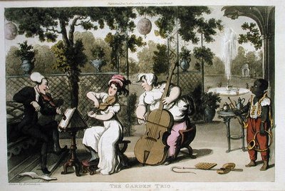 花园三重奏》，选自《Syntax博士寻找风景的旅行》，作者William Combe，出版于1812年（水印）。 作者 托马斯·罗兰森