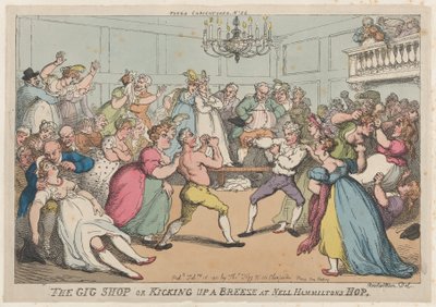 The Gig Shop or Kicking Up a Breeze at Nell Hammiltons Hop, February 16, 1811., February 16, 1811. 作者 托马斯·罗兰森