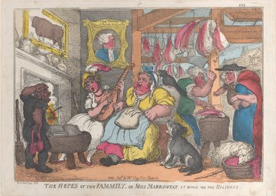The Hopes of the Family, or Miss Marrowfat at Home for the Holidays, 1809-13. , 1809-13. 作者 托马斯·罗兰森